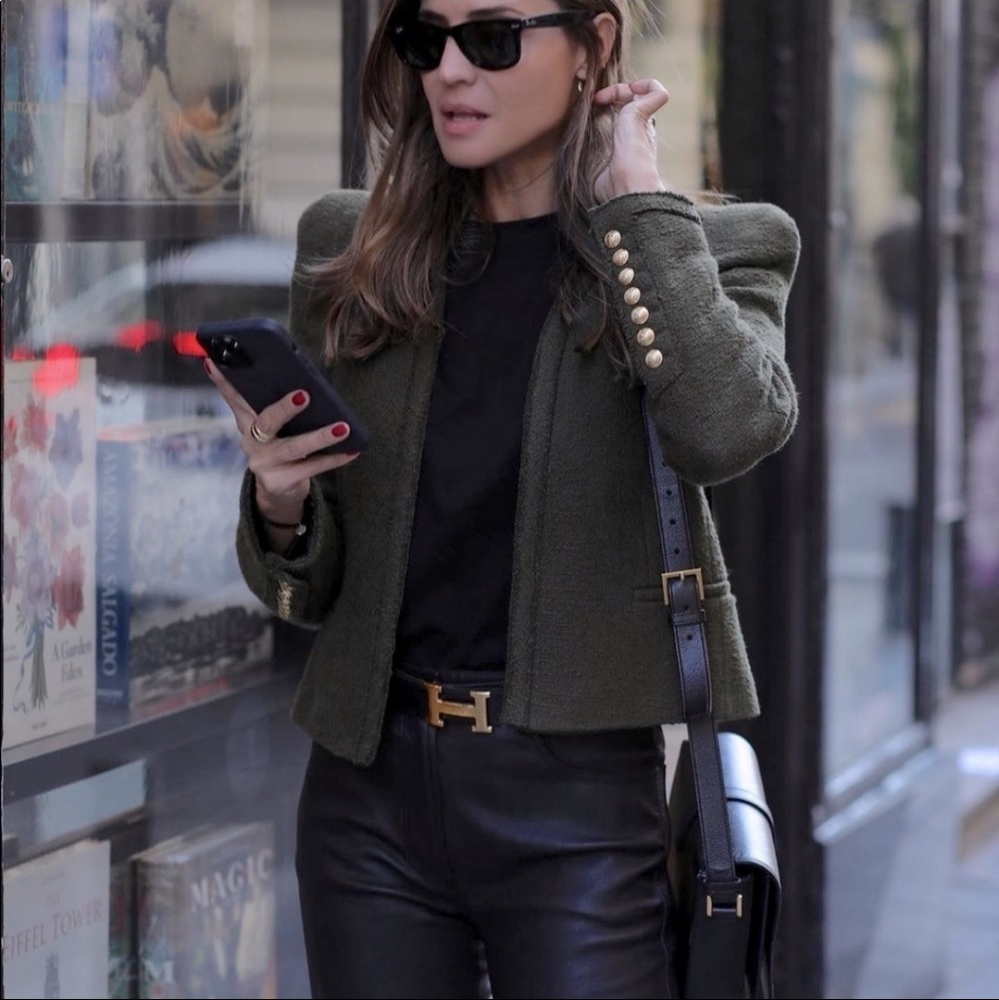 Zara Jacket with Textured  shoulder